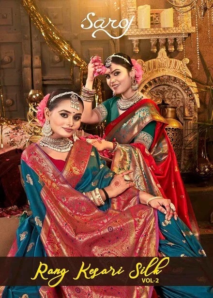 Rangkesari Silk Vol 2 By Saroj Traditional Wear Fancy Silk Saree Wholesale In India